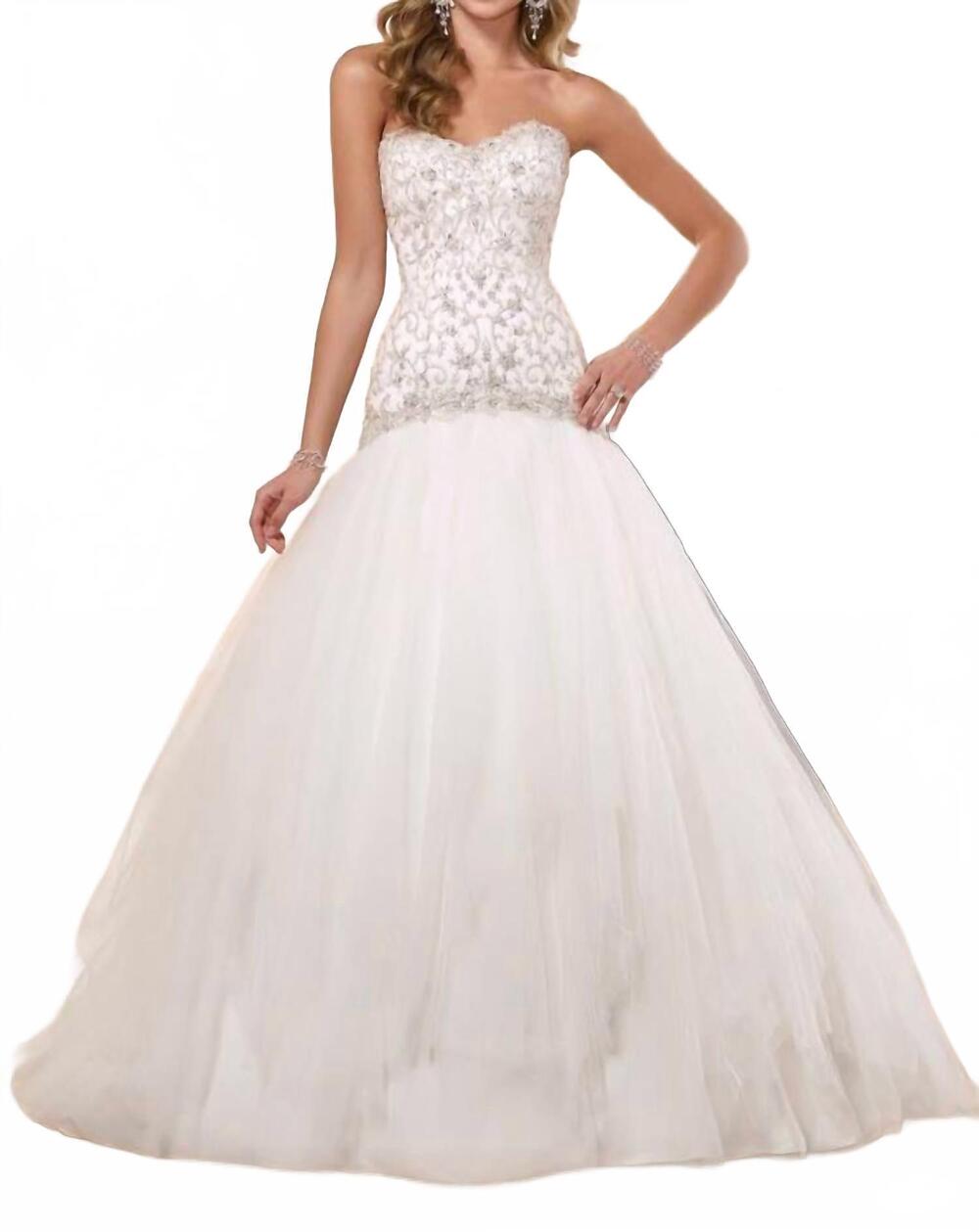 NEW STELLA YORK fit-and-flare wedding dress in ivory